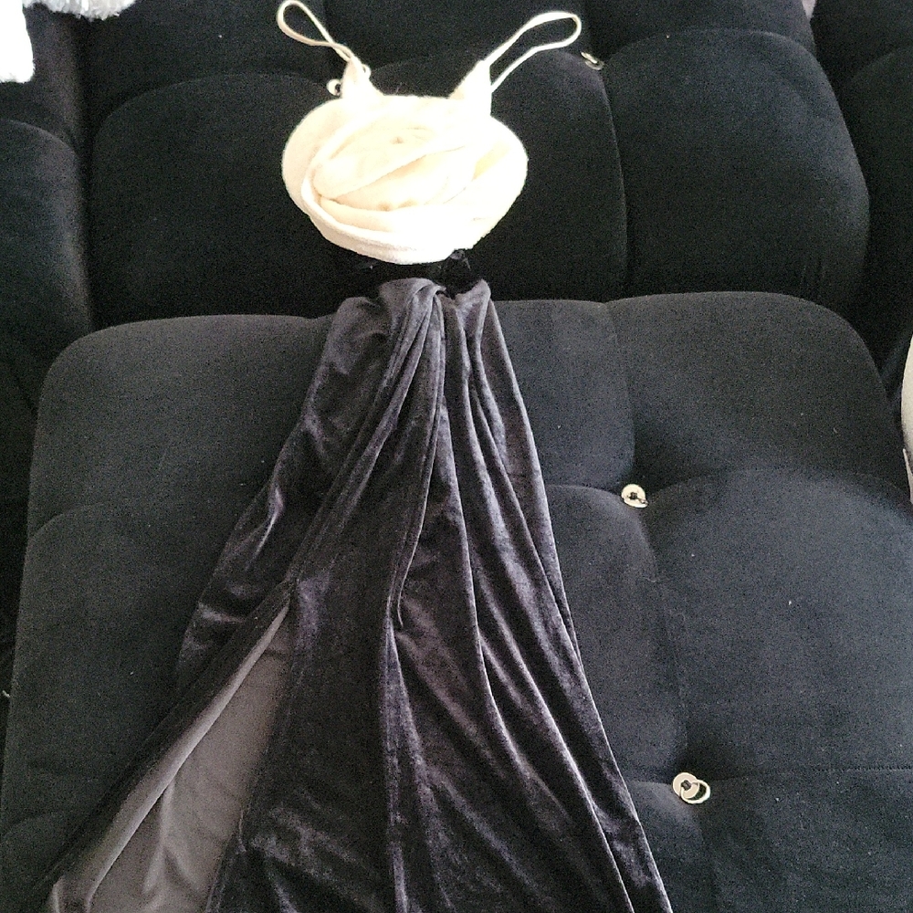 Fashion Nova Black and Cream Ensemble Dress Size Small